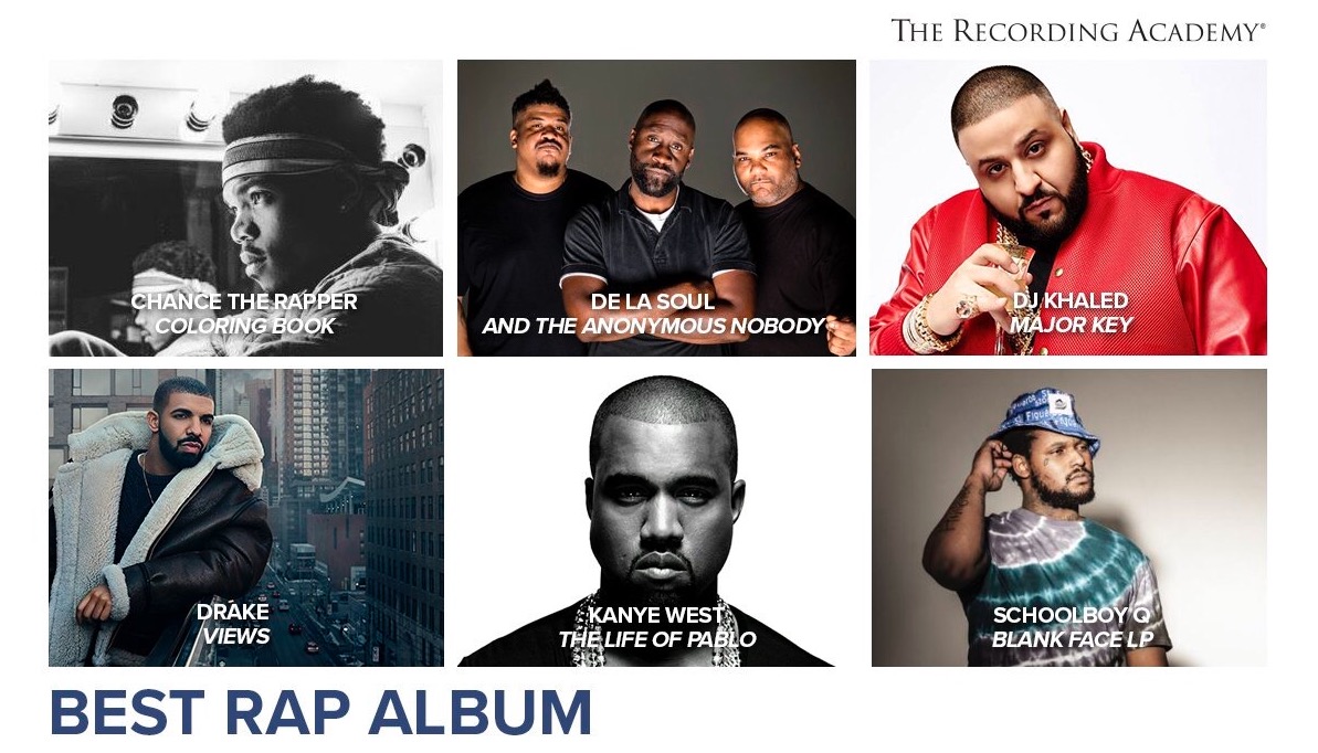 Drake, Chance The Rapper, Kanye West, De La Soul x More Nominated For 2017 Grammy Awards!